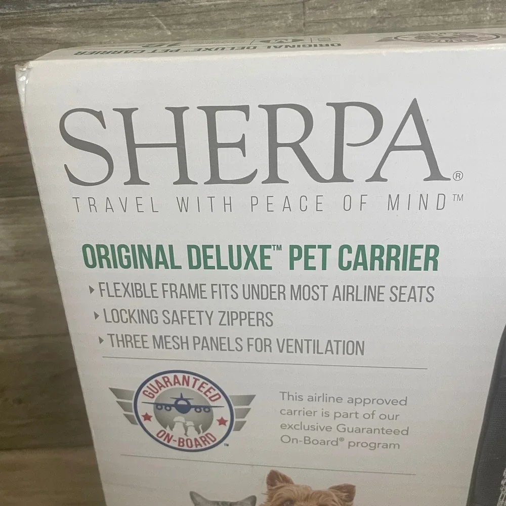 Sherpa Original Deluxe Pet Carrier Medium Gray Pink Airline Approve Dog Cat 16lb